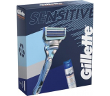 Gillette Skinguard holící strojek 1 kus + Skinguard Sensitive gel na holení 200 ml, kosmetická sada pro muže