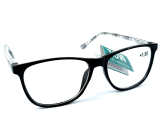 Berkeley Čtecí dioptrické brýle +1,0 plast černé postranice černo stříbrné proužky 1 kus MC2223