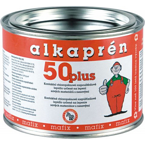 Alkaprén 50 plus, beztoluenové kontaktní lepidlo, na gumu, kov, sklo, 500 ml Alkaprén 50 plus, beztoluenové kontaktní lepidlo, na gumu, kov, sklo, 500 ml