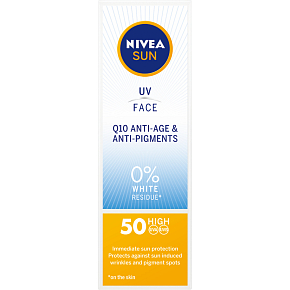Nivea Sun OF 50 Q10 UV & Face pleťový krém na opalování proti vráskám, 50 ml Nivea Sun OF 50 Q10 UV & Face pleťový krém na opalování proti vráskám, 50 ml