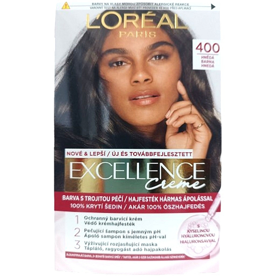 Loreal Paris Excellence Creme barva na vlasy 400 Hnědá