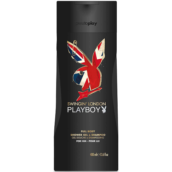 Playboy London Swingin 2v1 sprchový gel a šampon pro muže 400 ml