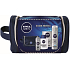 Nivea Men Balm Silver balzám po holení 100 ml + gel na holení 200 ml + antiperspirant roll-on 50 ml + taška kosmetická sada