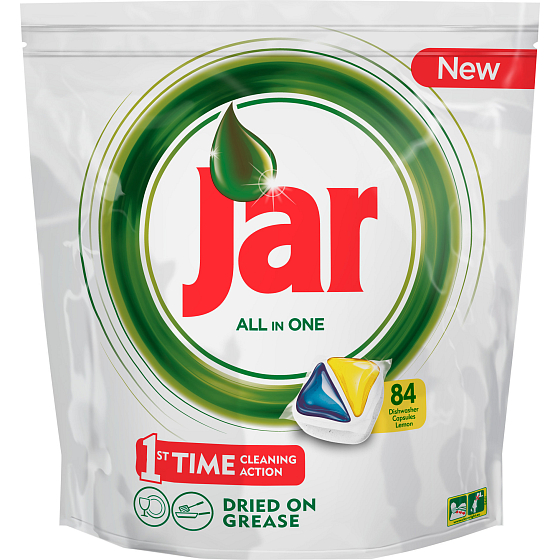 Jar All in One Lemon kapsle do myčky nádobí 84 kusů