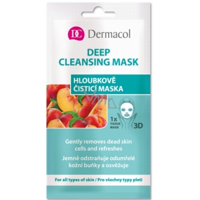Dermacol Deep Cleansing Mask textilní 3D hloubkově čisticí maska 15 ml