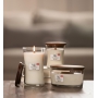 WoodWick White Teak - Bílý teak vonná svíčka s dřevěným knotem a víčkem sklo velká 609,5 g