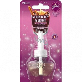 Glade Electric Scented Oil Merry Berry & Bright s vůní merlotu, lesních plodů a koření tekutá náplň do elektrického osvěžovače vzduchu 20 ml