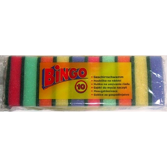Soke Bingo kvalitní houbičky na nádobí s drátěnkou 10 kusů