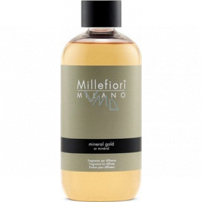Millefiori Milano Natural Mineral Gold - Minerální zlato Náplň difuzéru pro vonná stébla 250 ml