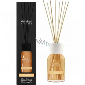 Millefiori Milano Natural Lime & Vetiver - Limetka a vetiver Difuzér 250 ml + 8 stébel v délce 30 cm do středně velkých prostor vydrží minimálně 3 měsíce