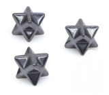 Hematit Merkaba hmatka z přírodního kamene 13 mm,1 kus, kámen zdravé krve