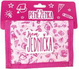 Nekupto Back To School peněženka růžová Jsem jednička 13,5 x 9 cm