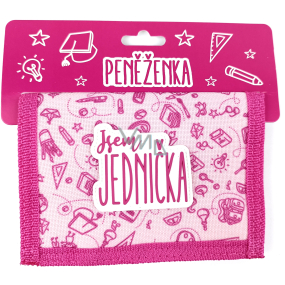 Nekupto Back To School peněženka růžová Jsem jednička 13,5 x 9 cm