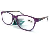 Berkeley Čtecí dioptrické brýle +1,5 plast fialové, barevné postranice 1 kus MC2193