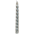 Emocio Elegance metal stříbrná kroucená kónická svíčka 23 x 230 mm