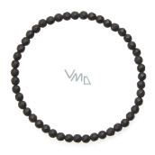 Onyx fazet mat náramek elastický přírodní kámen, kulička 4 mm / 19 cm, kámen životní síly