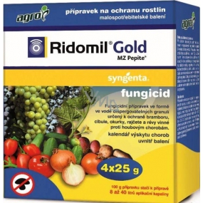 Agro Ridomil Gold MZ fungicid Pepite přípravek na ochranu rostlin 4 x 25 g