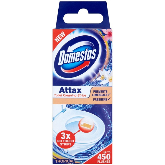 Domestos Attax Tropical čisticí proužky do toalety 3 x 10 g