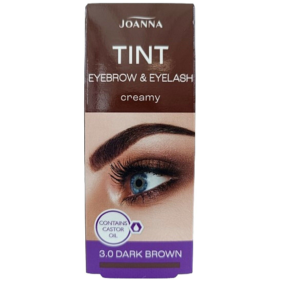 Joanna Tint Krémová barva na obočí a řasy 3.0 hnědá 15 ml