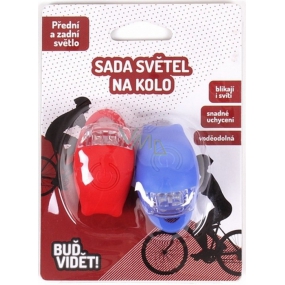 Albi Buď vidět! Set světel na kolo červenomodrý
