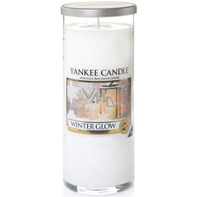 Yankee Candle Winter Glow - Zimní záře vonná svíčka Décor velký válec sklo 75 mm 566 g