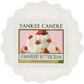 Yankee Candle Strawberry Buttercream - Jahody se šlehačkou vonný vosk do aromalampy 22 g