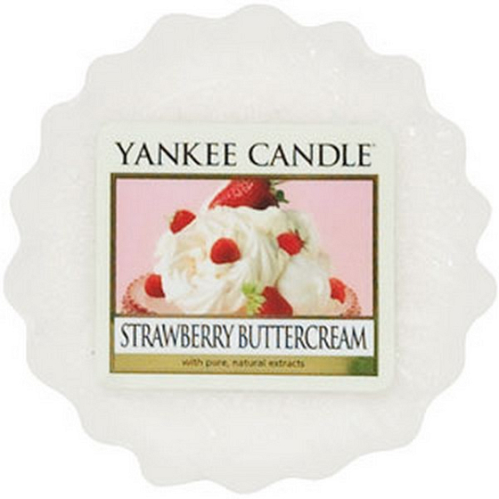 Yankee Candle Strawberry Buttercream - Jahody se šlehačkou vonný vosk do aromalampy 22 g