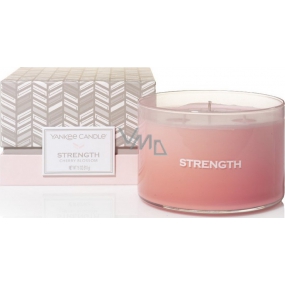 Yankee Candle Strength Cherry Blossom - Třešňový květ vonná svíčka sklo 3 knoty 510 g