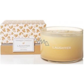 Yankee Candle Laughter Sun Bright - Hřejivé slunce vonná svíčka sklo 3 knoty 510 g