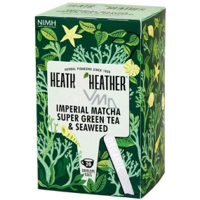 Heat & Heather Bio Matcha, mořské řasy a spirulina zelený čaj 20 sáčků x 2 g