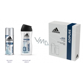 Adidas Adipure antiperspirant deodorant sprej pro muže 150 ml + sprchový gel 250 ml, kosmetická sada