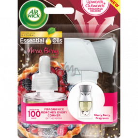 Air Wick Essential Oils Merry Berry - Vůně zimního ovoce elektrický osvěžovač vzduchu komplet 19 ml