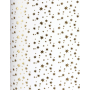 Zoewie Dárkový balicí papír 70 x 150 cm Vánoční Luxusní White Christmas bílý - zlaté hvězdičky