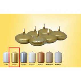 Lima Plovoucí čočka svíčka metal zlatá 50 x 25 mm 6 kusů