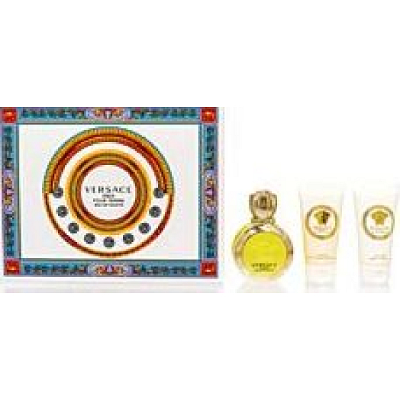 Versace Eros pour Femme toaletní voda pro ženy 50 ml + tělové mléko 50 ml + sprchový gel 50 ml, dárková sada