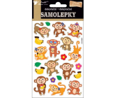 Samolepky opičky s pohyblivýma očima 19 x 10 cm