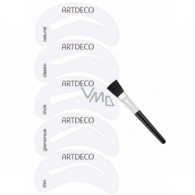 Artdeco Eyebrow Stencils with Brush šablony na obočí se štětečkem 5 kusů