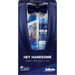 Head&Shoulders Men Ultra Total Care šampon proti lupům pro muže 270 ml + Series Sensitive Cool pěna na holení pro muže 200 ml, kosmetická sada pro muže