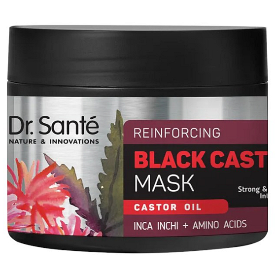 Dr. Santé Black Castor Oil Reinforcing maska pro obnovu struktury vlasů 300 ml