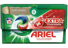 Ariel Extra Clean Power Plus gelové kapsle univerzální na praní 20 dávek