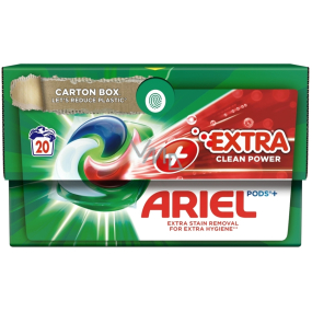 Ariel Extra Clean Power Plus gelové kapsle univerzální na praní 20 dávek