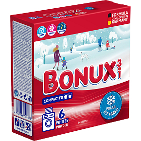 Bonux prací prášek White Polar Ice Fresh, 390 g, 6 dávek Bonux prací prášek White Polar Ice Fresh, 390 g, 6 dávek
