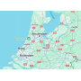Charm Sterlingové stříbro 925 Nizozemsko Amsterodam vlajka - houpající se mapa přívěsek na náramek cestování