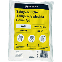 Spokar Profi zakrývací fólie na malování, 12 µ, 20 m², 4 × 5 m