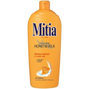 Mitia Honey & Milk tekuté mýdlo s medovými extrakty náhradní náplň 1 l