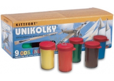 Kittfort Unikolky vodou ředitelné modelářské barvy lesklé 9 kusů