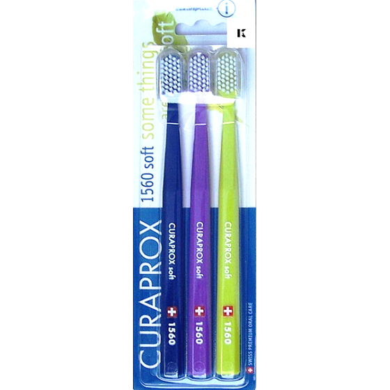 Curaprox CS 1560 Soft nejtvrdší varianta zubní kartáček 3 kusy