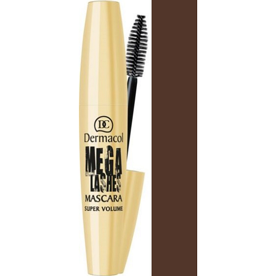 Dermacol Mega Lashes Super Volume řasenka hnědá 12 ml