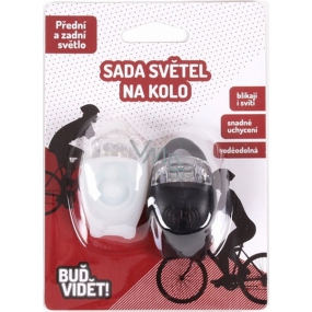 Albi Buď vidět! Set světel na kolo černobílý