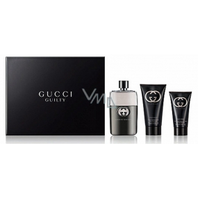 Gucci Guilty pour Homme toaletní voda 90 ml + balzám po holení 75 ml + sprchový gel 50 ml, dárková sada